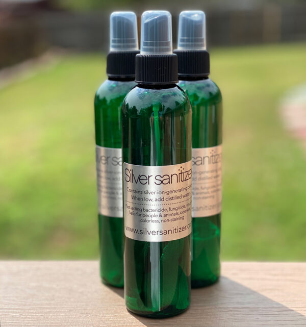 3-pack Large (8 oz.) Silver Sanitizer Bottles